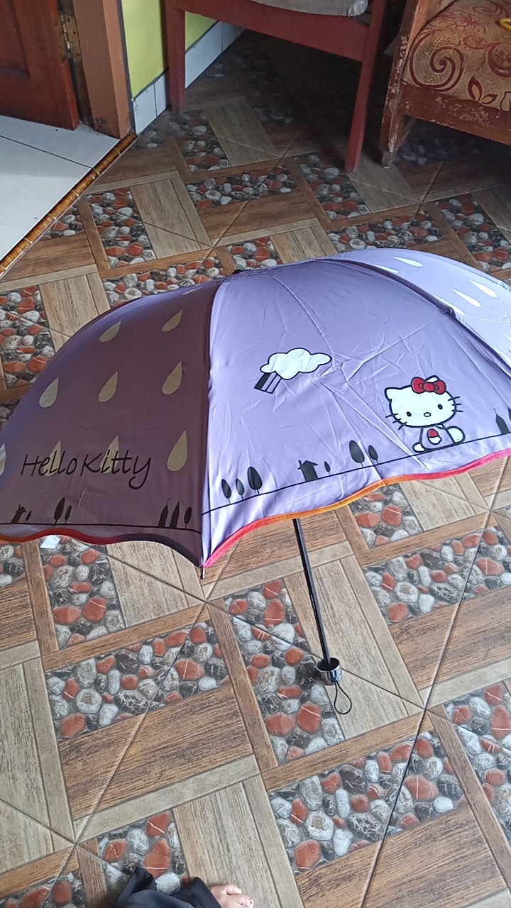 Payung Lipat Korea Jepang Fancy Hello Kitty Uv Protection