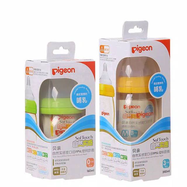 Dot Nipple Pigeon Original Japan Bahan PPSU Soft Touch Peristaltic Plus