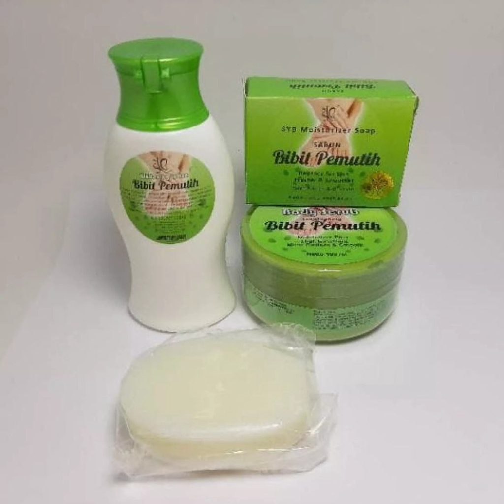 [COD] Paket Bibit Pemutih SYB 3in1 Lotion + Sabun + Body Scrub AMPUH Memutihkan Kulit Secara Alami Selama 10 Hari - ORIGINAL BPOM