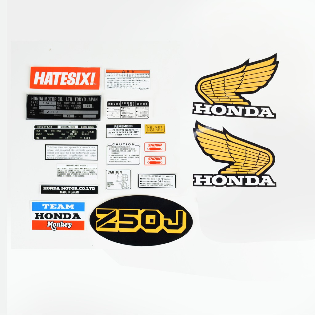 Sticker Decal Tempelan Honda Monkey Z50J