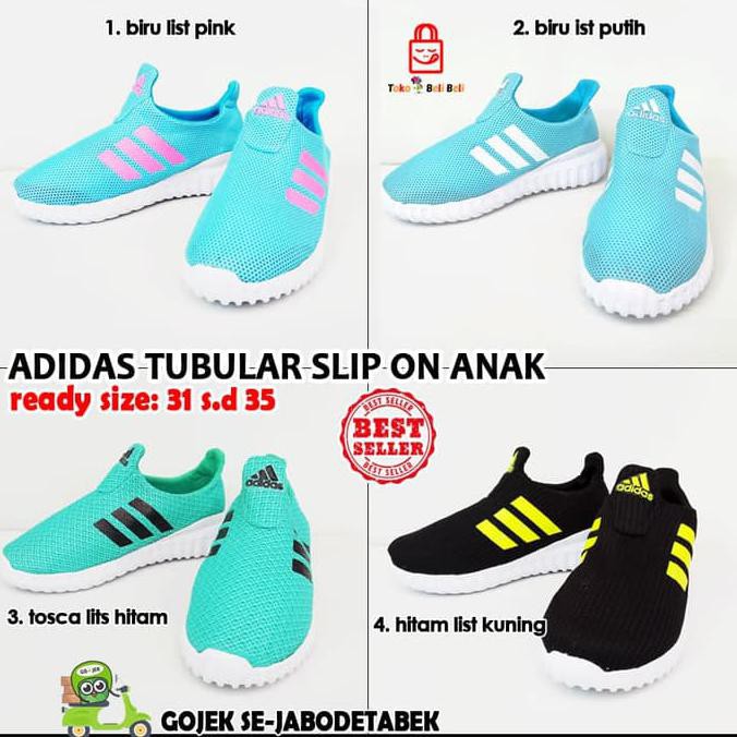 adidas tubular slip on anak . sepatu adidas anak. adidas
