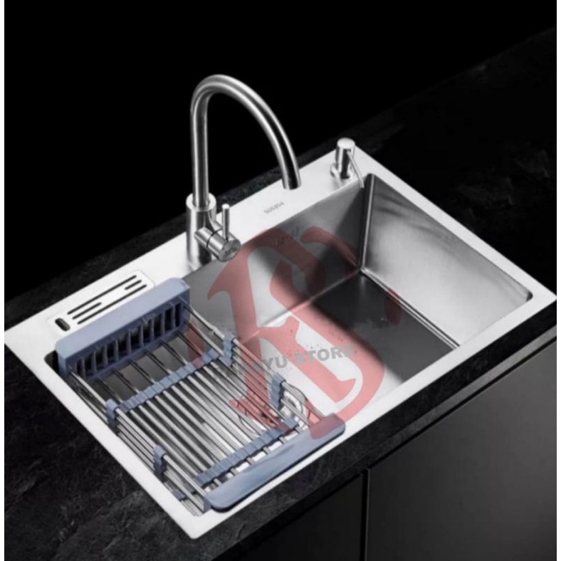 PAKET LENGKAP KITCHEN SINK 6045 STAINLESS THSINK MODEL BOLZANO/KITCHEN SET SINK 6045 STAINLESS MODEL