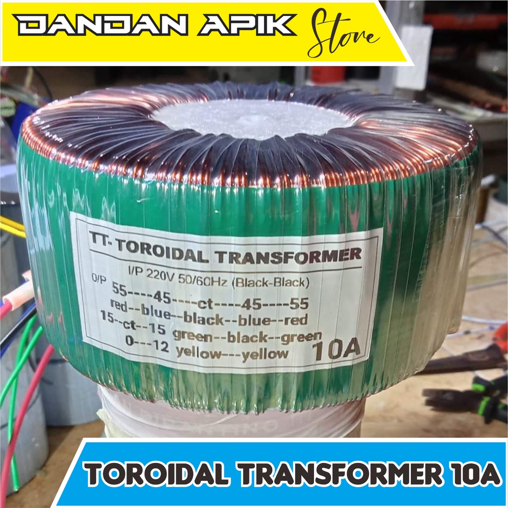 TOROIDAL TRANNSFORMER 10A (TRAFO DONAT) MENGGUNAKAN TEMBAGA MURNI