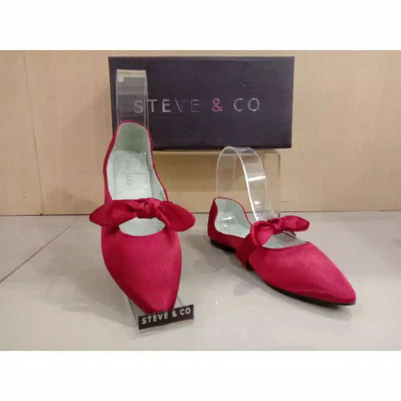Steve & Co 39 Original Flat shoes wanita import merah red teplek sepatu casual balerina