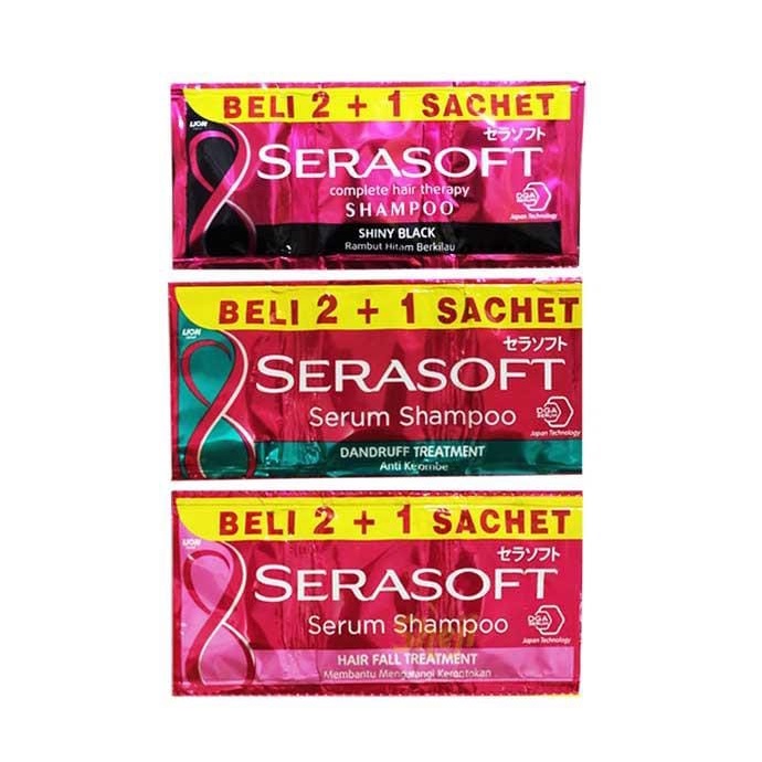 ✨HyGuys✨ PROMO SHAMPOO SERASOFT BELI 1 DAPAT 3  SACHET/SHAMPO SERASOFT PROMO/SAMPO SERASOFT PROMO