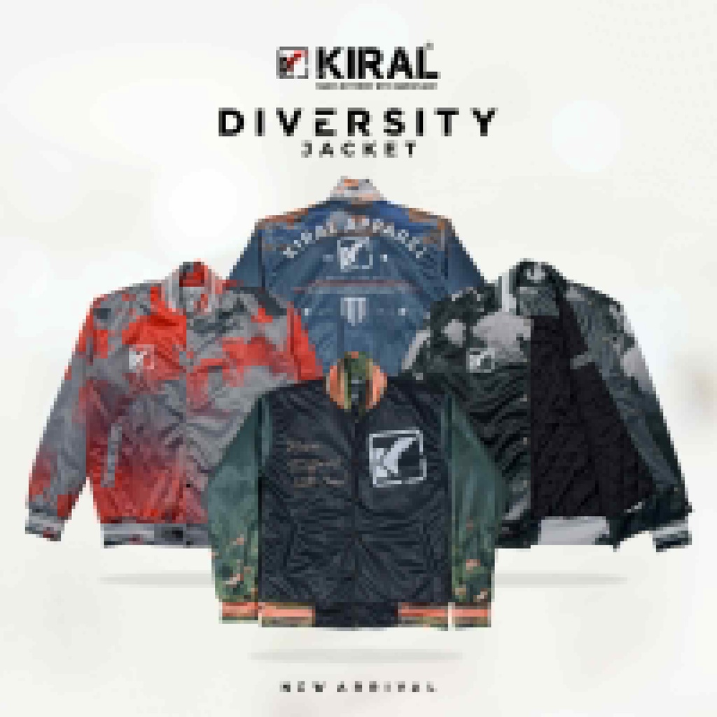JAKET BASEBALL VARSITY - DIVERSITY JACKET KIRAL - NAGENDRA RED GREY