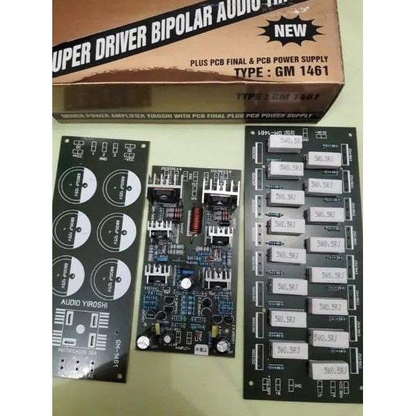 Terbaru!! Satu set Kit driver power yiroshi plus pcb final AUDIO YIROSHI GM1461 power mono