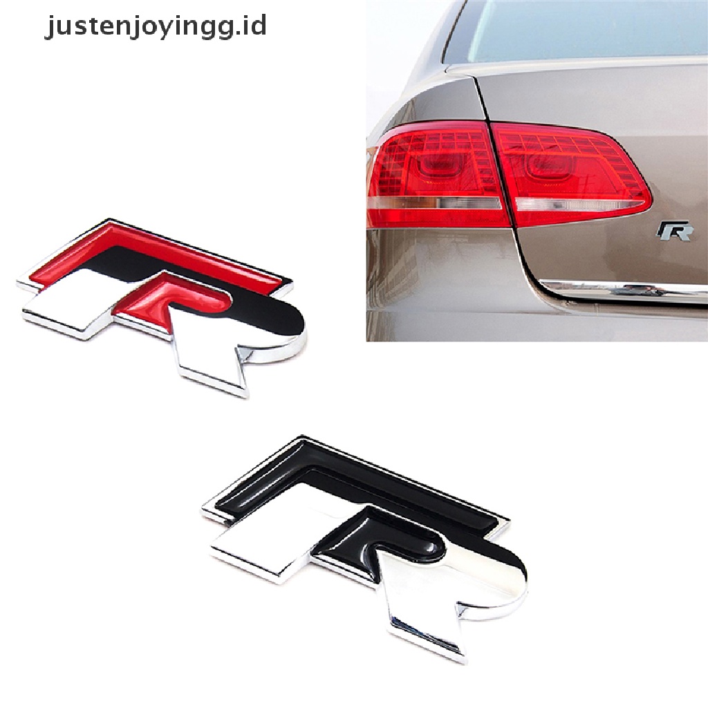 Stiker Emblem / Badge Metal Motif justenjoyingg.id / Rline R Line Untuk Bagasi VW GOLF