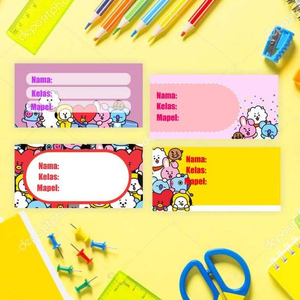 

Y@Q || Label stiker nama 50pcs ||Serba Murah