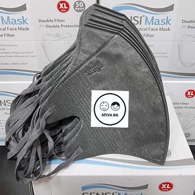 Masker Sensi Duckbill Double Filter 4 ply Color Series Isi 50 Pcs XL