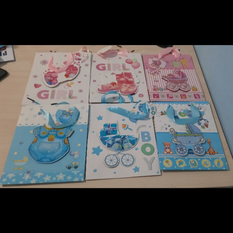 

Paper Bag/ Tas Kado New Born/ Bayi Baru Lahir 3 Dimensi Uk S/ Animal Bear Rabbit(23,5 x 18,5 x 10,5)