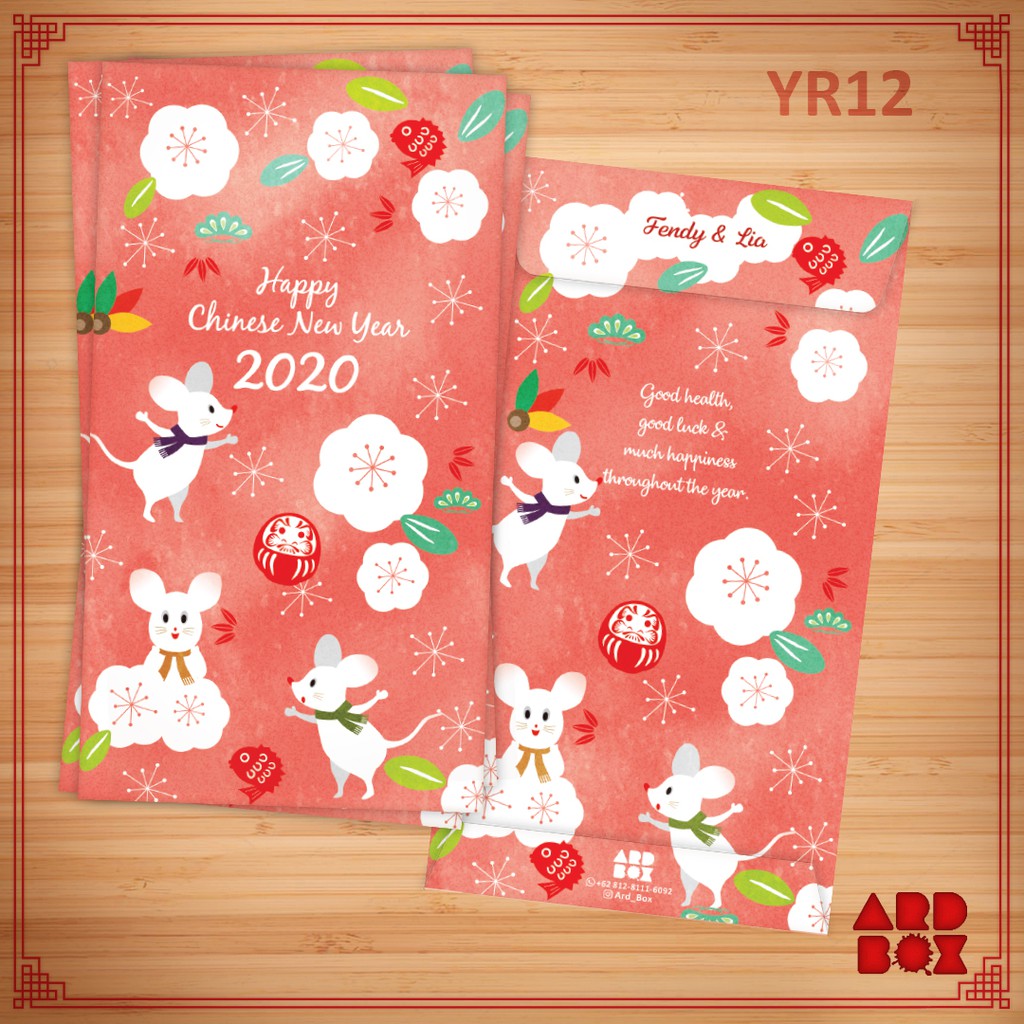 Angpao Imlek Chinese New Year Terbaru Desain Cute Rat Tikus Lucu Angpao Imlek Chinese New Year Terbaru Desain Cute Rat Tikus Lucu