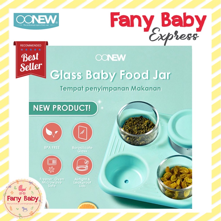 OONEW GLASS BABY FOOD JAR