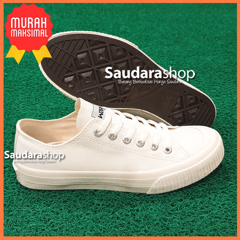 Sepatu Warrior Venus White LC / Warrior Venus Putih Low /Warrior Venus Putih Pendek