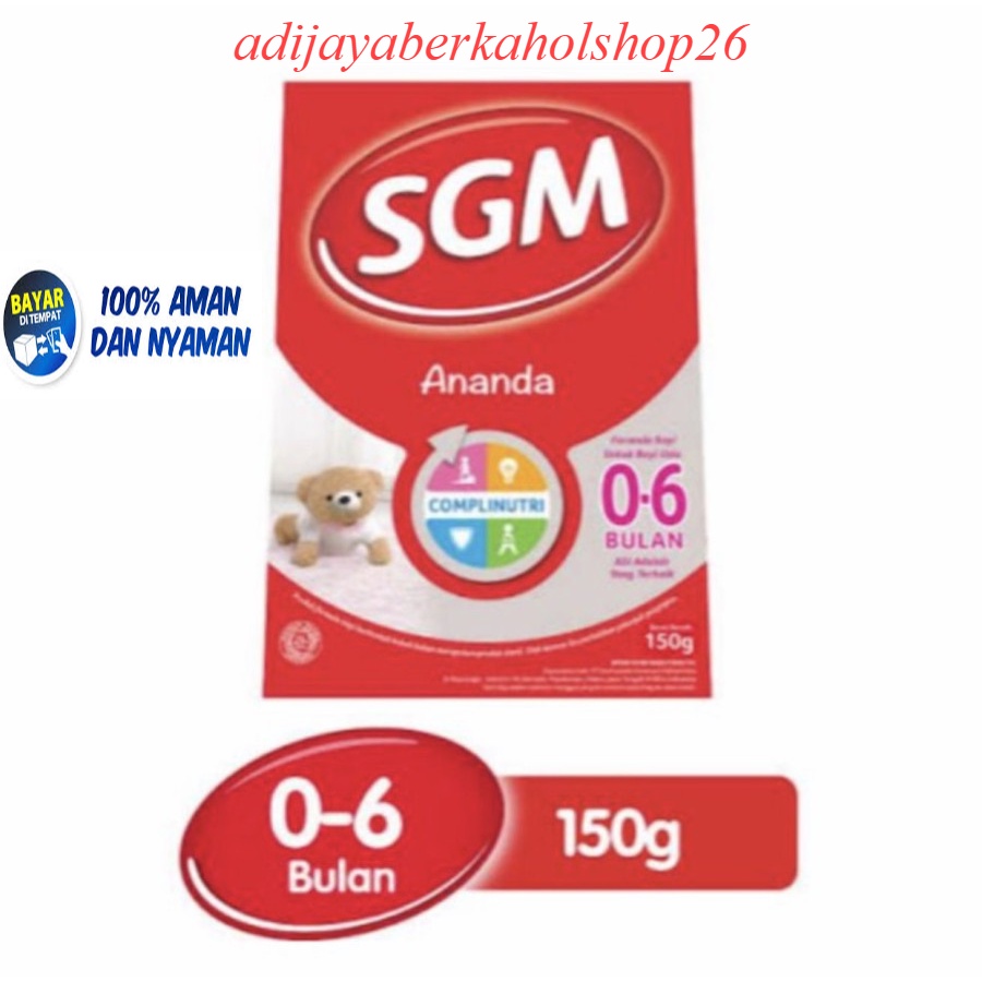 

SUSU SGM ANANDA PRO GRESS MAXX 0-6 BULAN 150 Gram dan 400 Gram