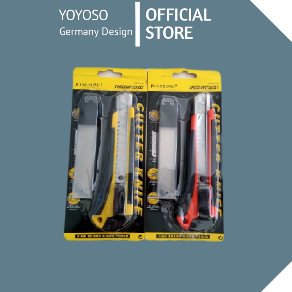 

Cutter Knife + Refill Pisau Pemotong + ISI 2 Piece cutter Set - Murah