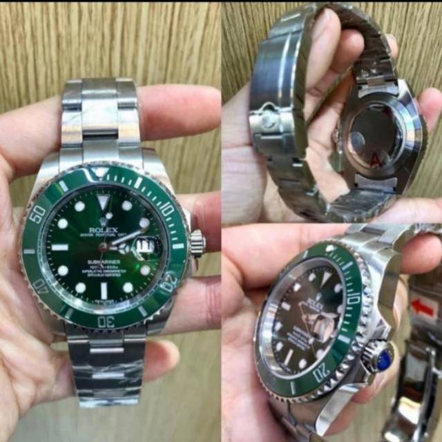 JAM TANGAN ROLEX HULK SUBMARINER AUTOMATIC non box/jam murah/fashion pria/clone TERMURAH  TERLARIS