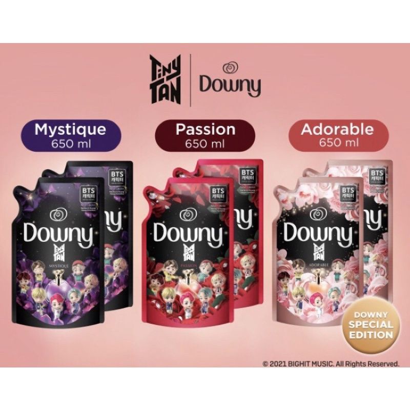 Downy Tiny Tan Bts Pewangi Pakaian 650ml