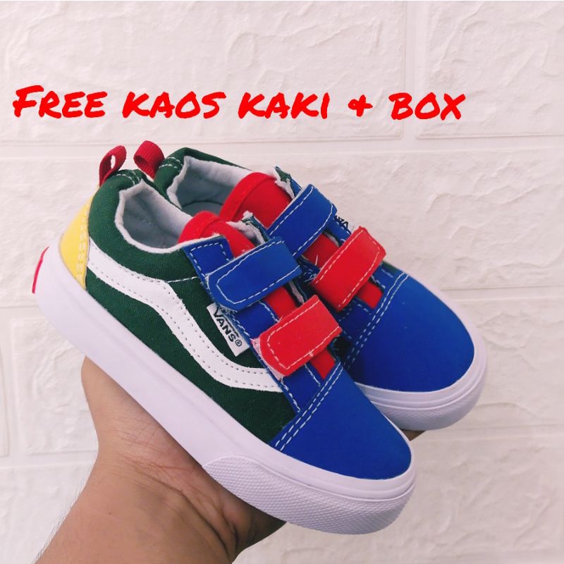 SEPATU ANAK / SEPATU ANAK LAKI LAKI / SEPATU ANAK PEREMPUAN / SEPATU VANS ANAK MOTIF / SEPATU VANS RAINBOW / SEPATU IMPORT