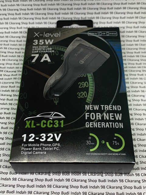 Vizz Car Charger Saver X Level XL CC31 7A 3 Port Quick Charge 3.0