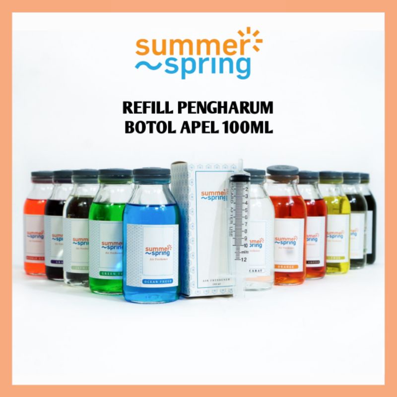 Summerspring Refill Parfum Mobil Pengharum Ruangan 100ml Isi Ulang Botol Apel