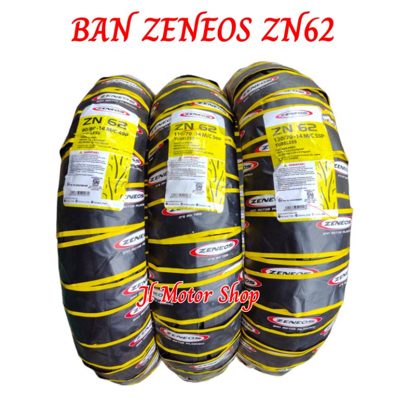 BAN ZENEOS ZN62 80/80 90/80 100/80 110/70 120/70 RING 14 - BAN ZENEOS ZN62 80/80 90/80 100/80 110/70 120/70 RING 14