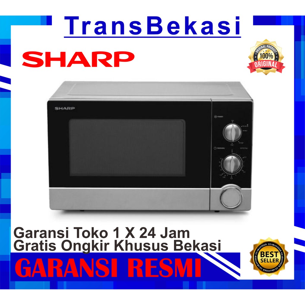 378SM Sharp Straight Microwave Oven 23Liter Low Watt 450W R-21DO(S)-IN