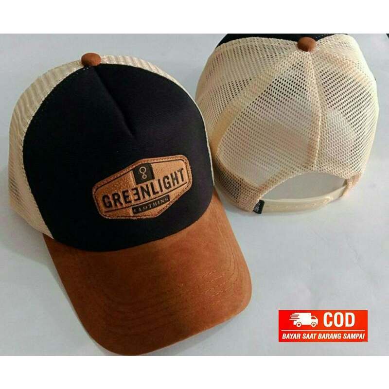 TOPI PRIA  TOPI BASEBALL JARING  TOPI DISTRO GREENLIGHT