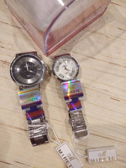 jam tangan couple mirete rantai (harga untuk satuan)