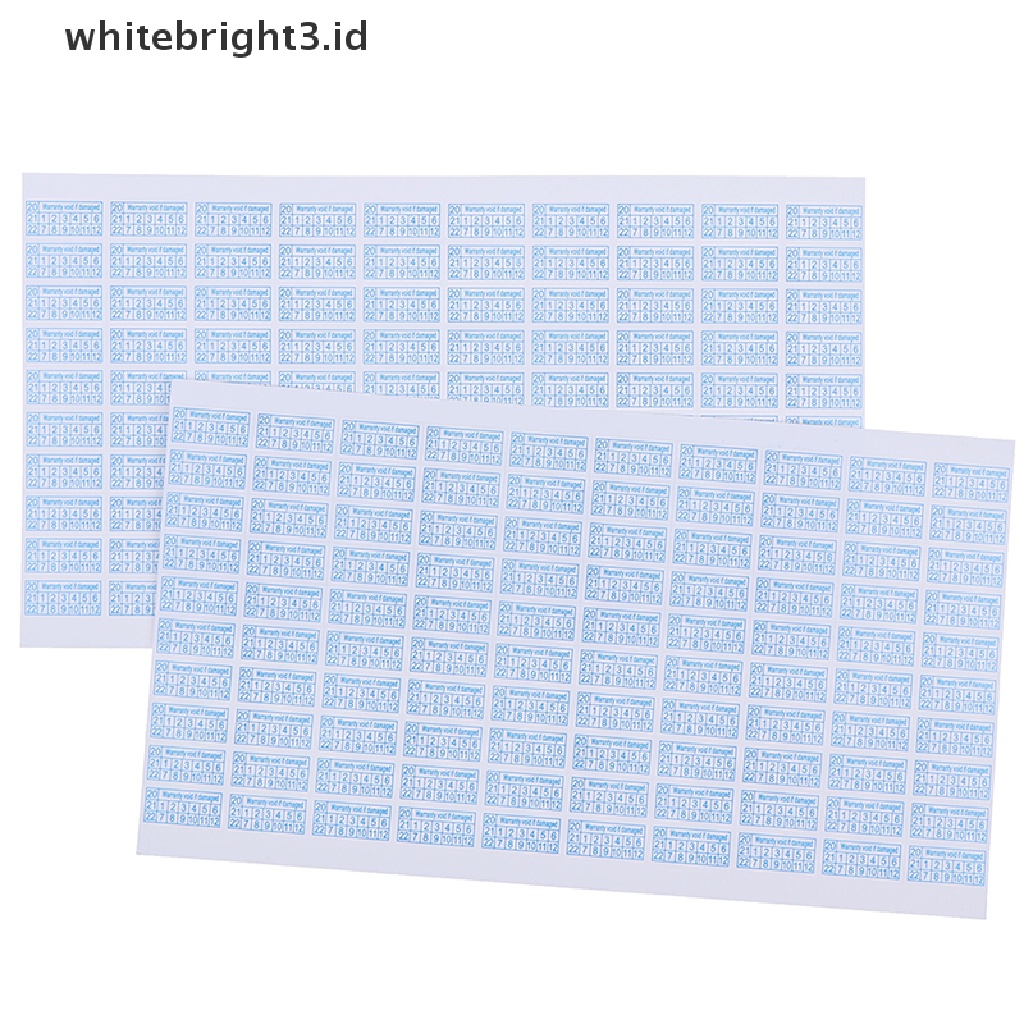 (whitebright3.id) 200pcs Stiker Label Pelindung Garansi Rusak 2020-2022