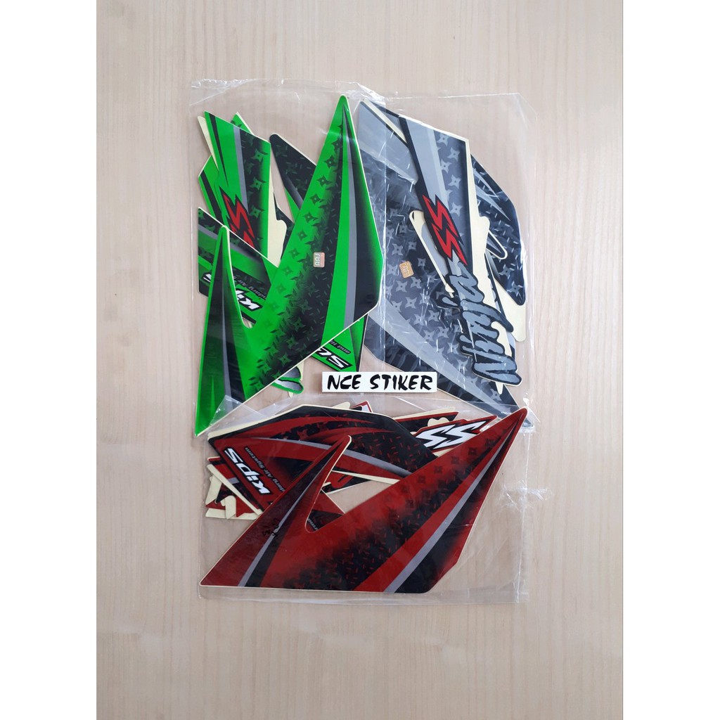 Stiker striping Ninja SS 2012 hijau merah dan hitam