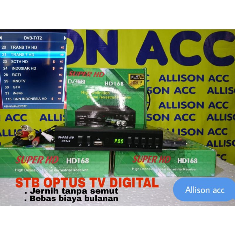 SET TOP BOX TV DIGITAL STB TV DIGITAL DVB T2 RECEIVER ANTENA TV DIGITAL STV ANDROID TV STB OPTUS APP