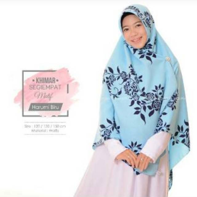 Khimar Segiempat motif hayuri