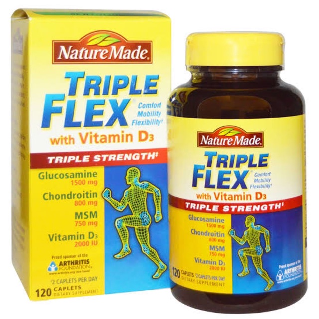Nature Made Triple Flex With Vit D3 - 120 caps