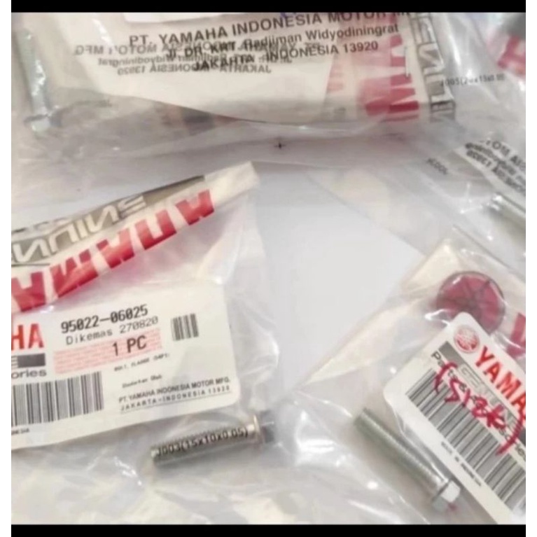 BOLT FLANGE 95022-06025 BAUT BAK CVT XMAX 250 SET PART ORIGINAL YAMAHA