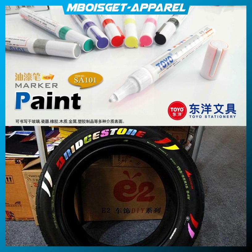 

MBOISGET - ORIGINAL Spidol Ban TOYO Paint Marker Original Spidol Nat Keramik 11 WARNA