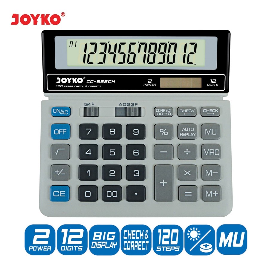 

Calculator Kalkulator Joyko CC-868CH 12 Digits Check Correct