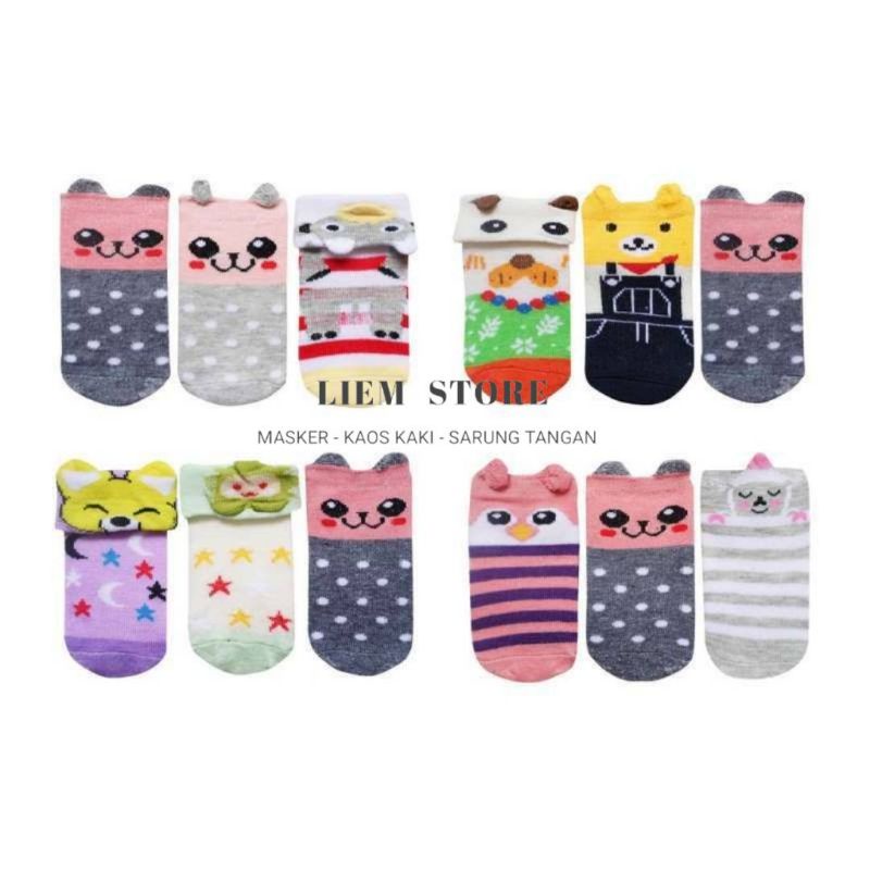 Kaos Kaki Bayi MOTIF ISI 3 PASANG / Kaos Kaki Bayi / Kaos Kaki Baby