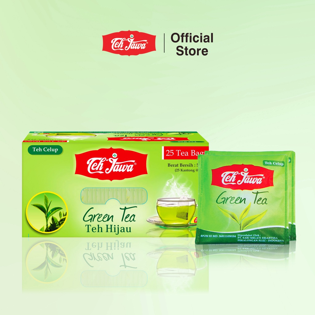 [TWINPACK] Teh Jawa Green Tea Enveloped Celup isi 25