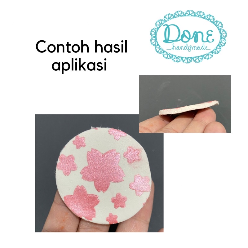 Texture sheet lembar motif sakura cherry clay dinding kain fondant stencils stencil scrapbooking donehandymade done handymade jual bahan kerajinan tangan