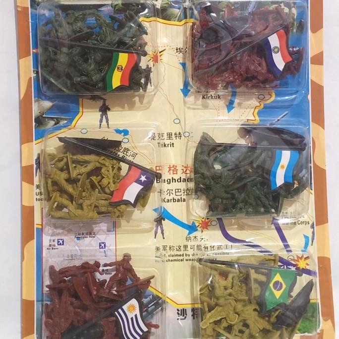 mainan tentara plastik 6 negara / mainan anak murah obt00 Ayo Order