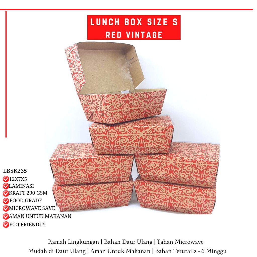 Paper Lunch Box Small Lunch Box Small (LB5K235-12X7X5 Cm)