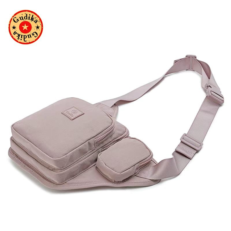 GUDIKA - Waistbag Couple Kece Import Original 5213 - Tas Wanita Pria Tas Selempang Bahu Kekinian Bahan Nylon Waterproof Anti Air - slingbag - tas mini - bag - cewek - imut - fashion - branded - santai - tas Pinggang - slempang - termurah - ori - handbag