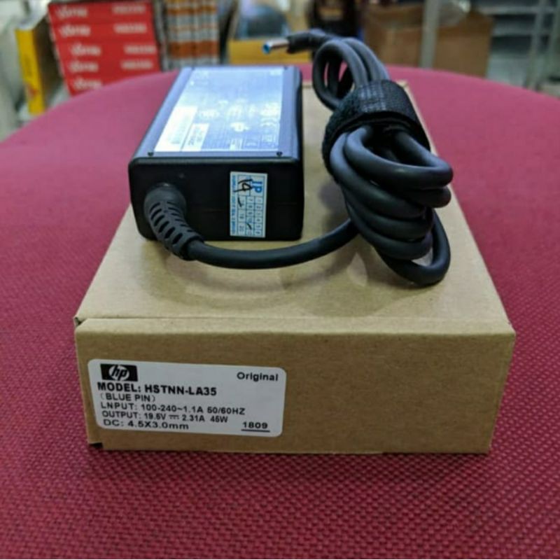 Charger Adaptor Original Laptop Notebook HP 19.5V 2.31A 45W pin biru