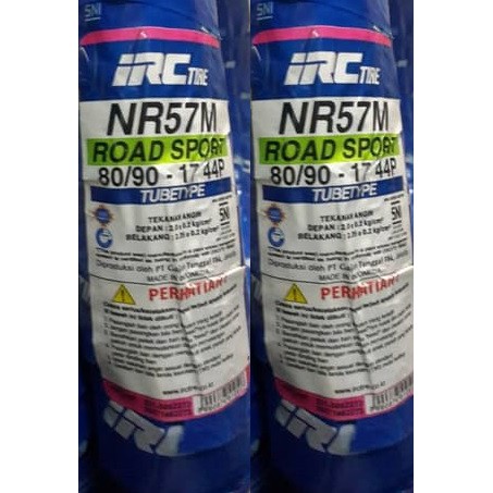 BAN LUAR IRC 80/90-17 NR57M TUBETYPE
