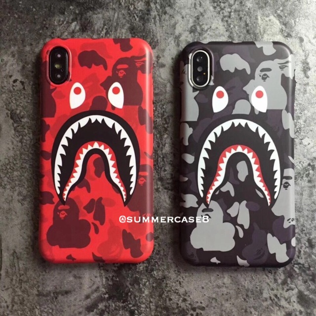 Case Casing Branded Bape Camo Shark IphoneX Iphone x SOFTCASE PREMIUM