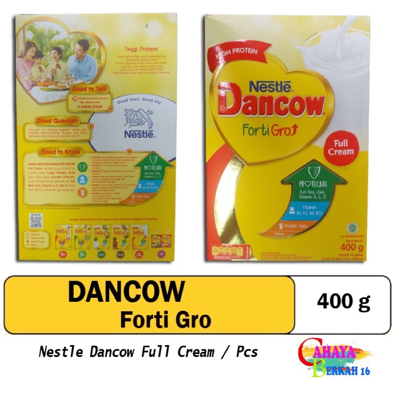 Susu Bubuk Dancow Full Cream 400gr/Nestle Dancow Fortigro 400gr