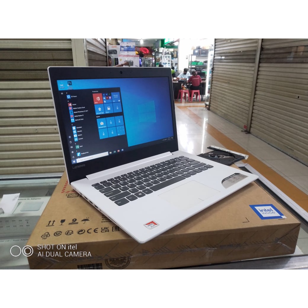 Laptop Second LE Idepad AMD A4 Ram 8gb Ssd 256 gb 14inc Windows10 Zoom Desaign gaming Siap pakai