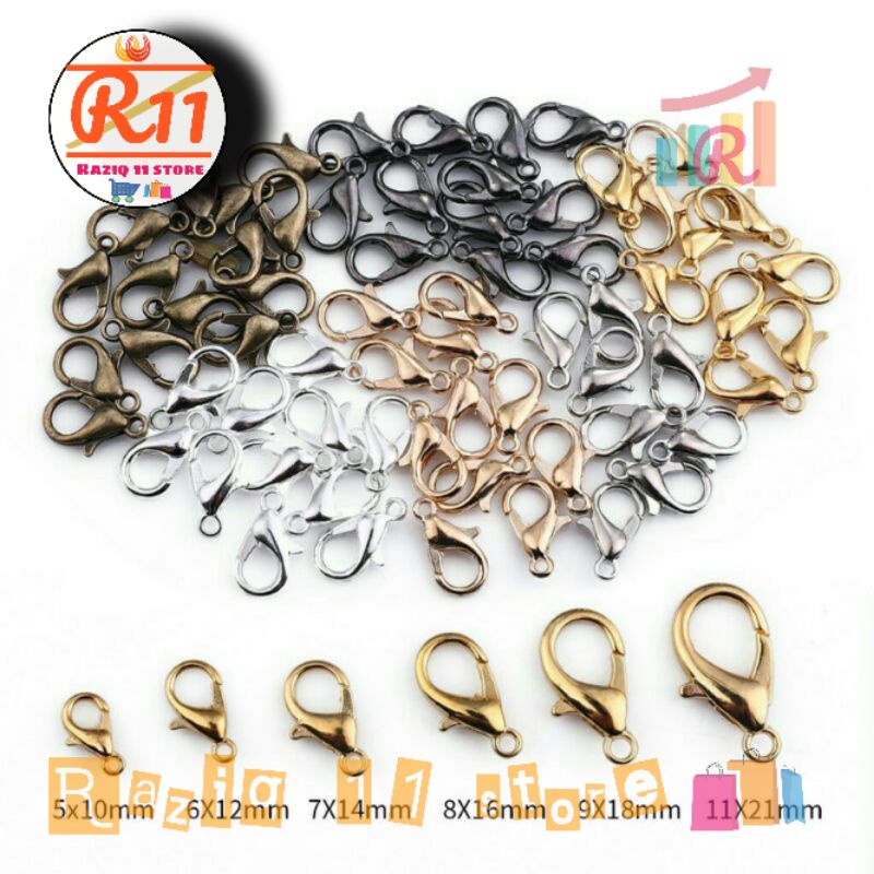 Kokot Udang Stainless Steel Pengait Udang Kait Kalung Gelang Atau Masker