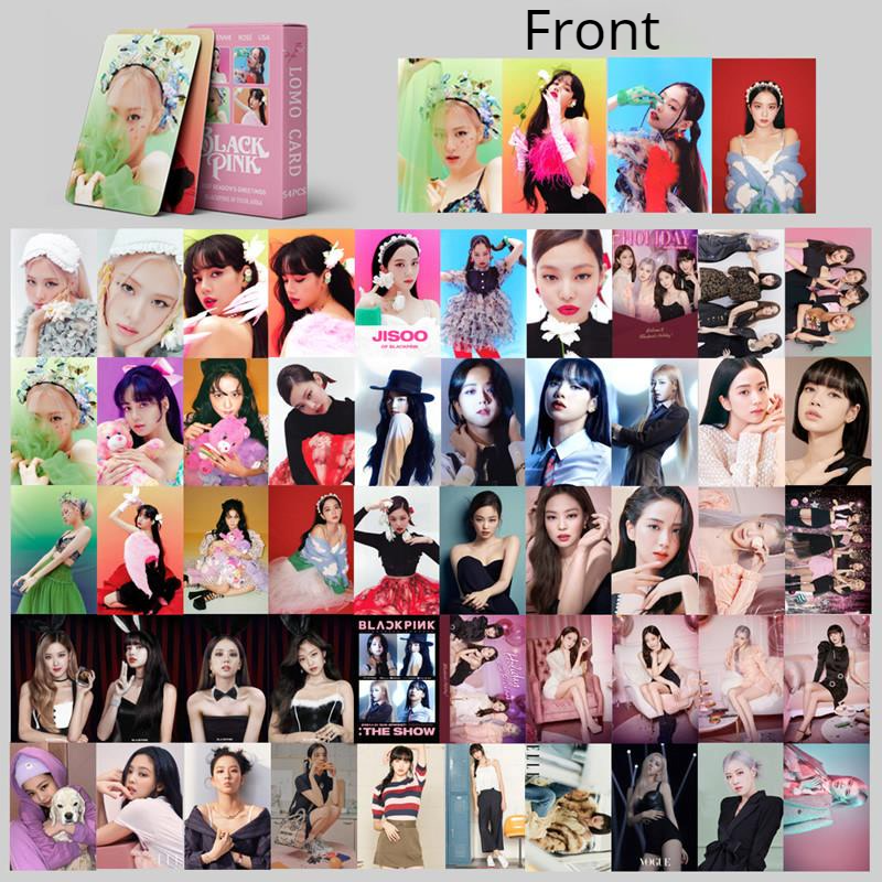 54pcs KPOP BLACKPINK Photocard 2021musim Ucapan HD Kartu Lomo LISA JEENIE JISSO ROSE